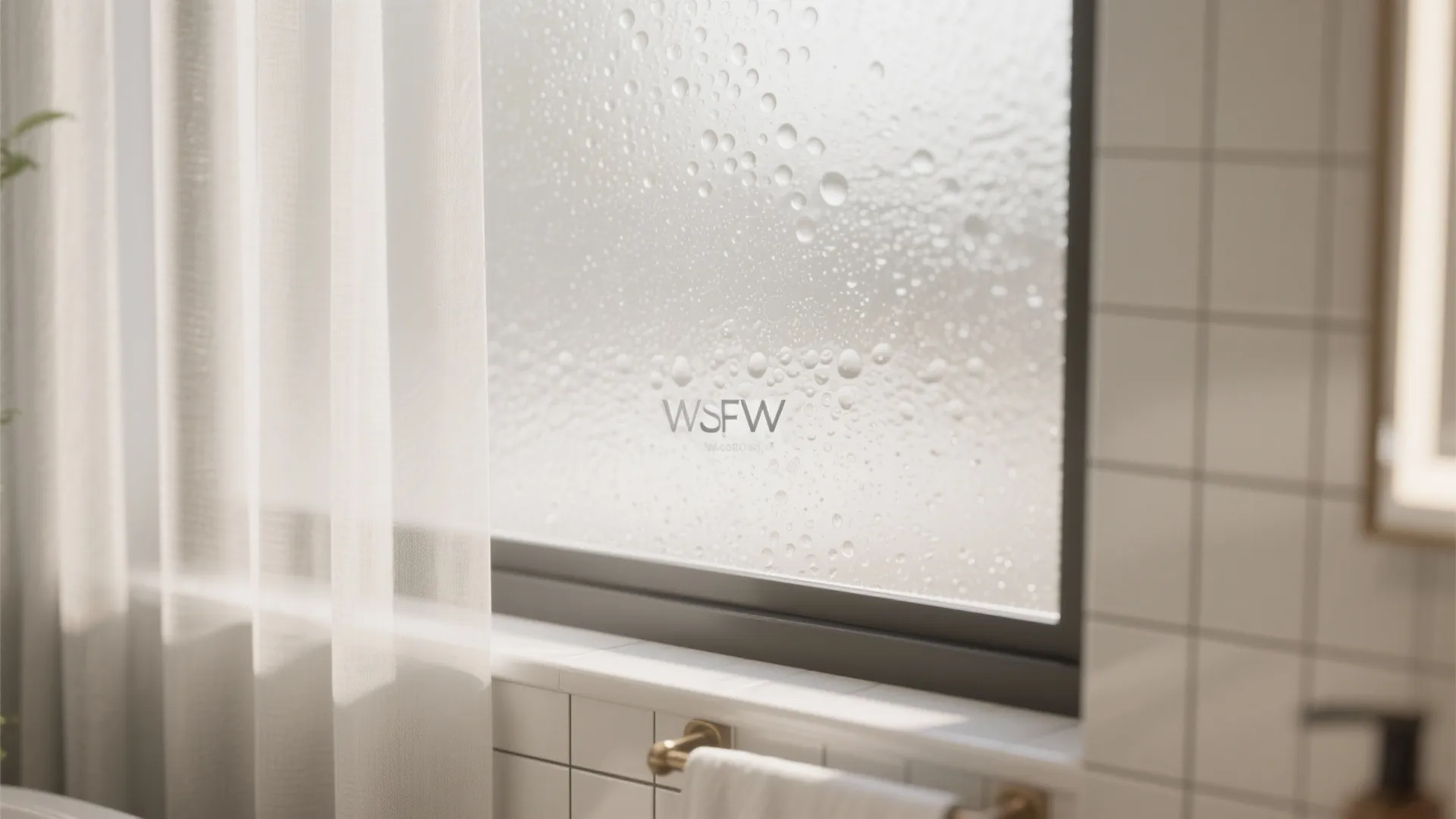 Privacy Window Film + Sheer Curtain Layer