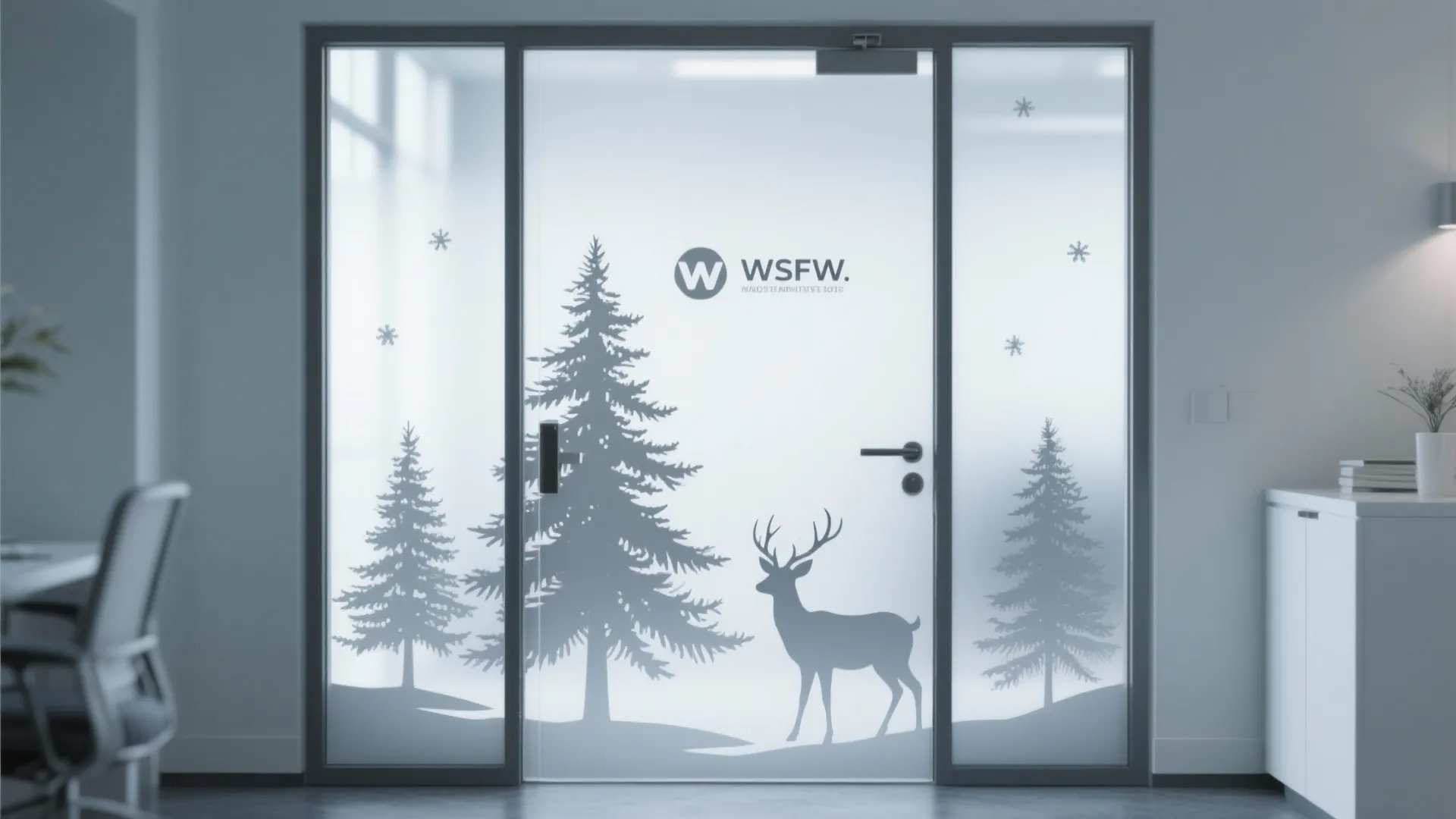 7. Frosted Forest Silhouette