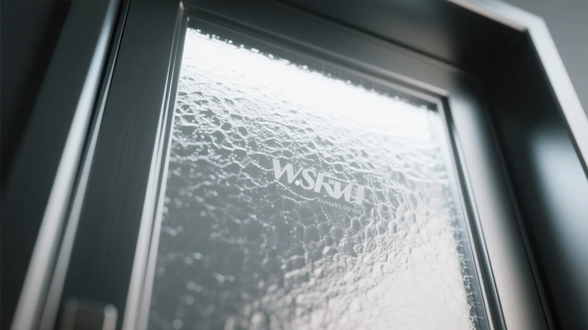 2. Frosted glass panels for light and privacy