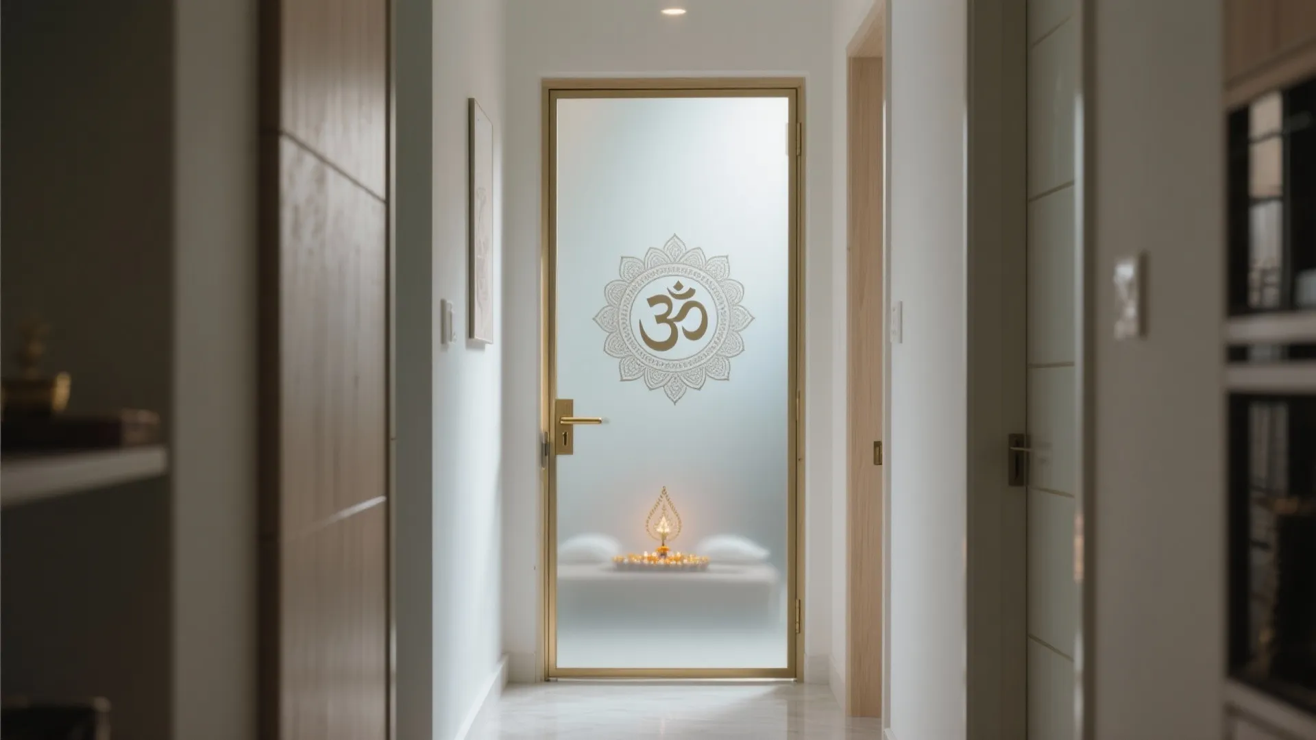 Frosted or Etched Glass Single Door (Soft Light, Easy Clean)