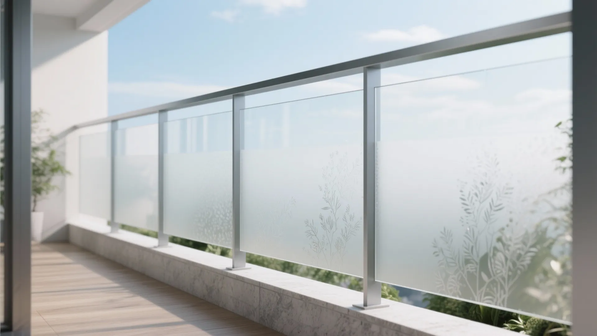 Frosted or Patterned Glass for Gentle Privacy