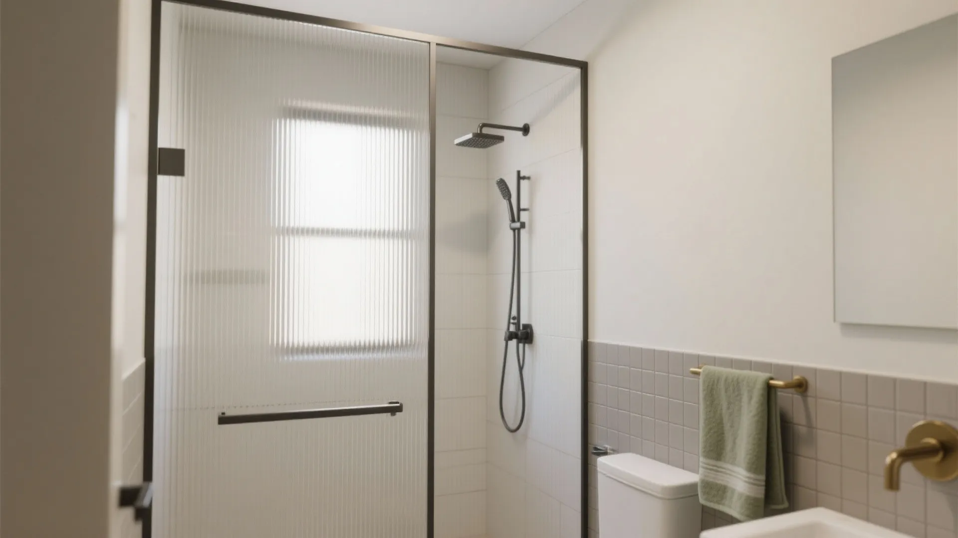 Frosted or Reeded Glass Partition