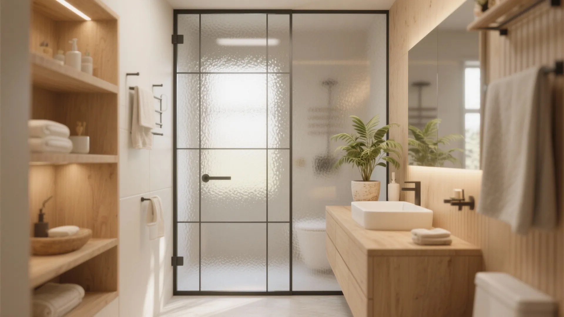 3. Frosted Glass Door
