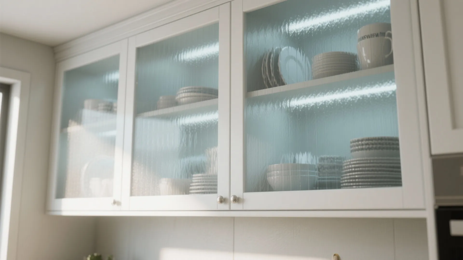 2. Try glass inserts to open the space