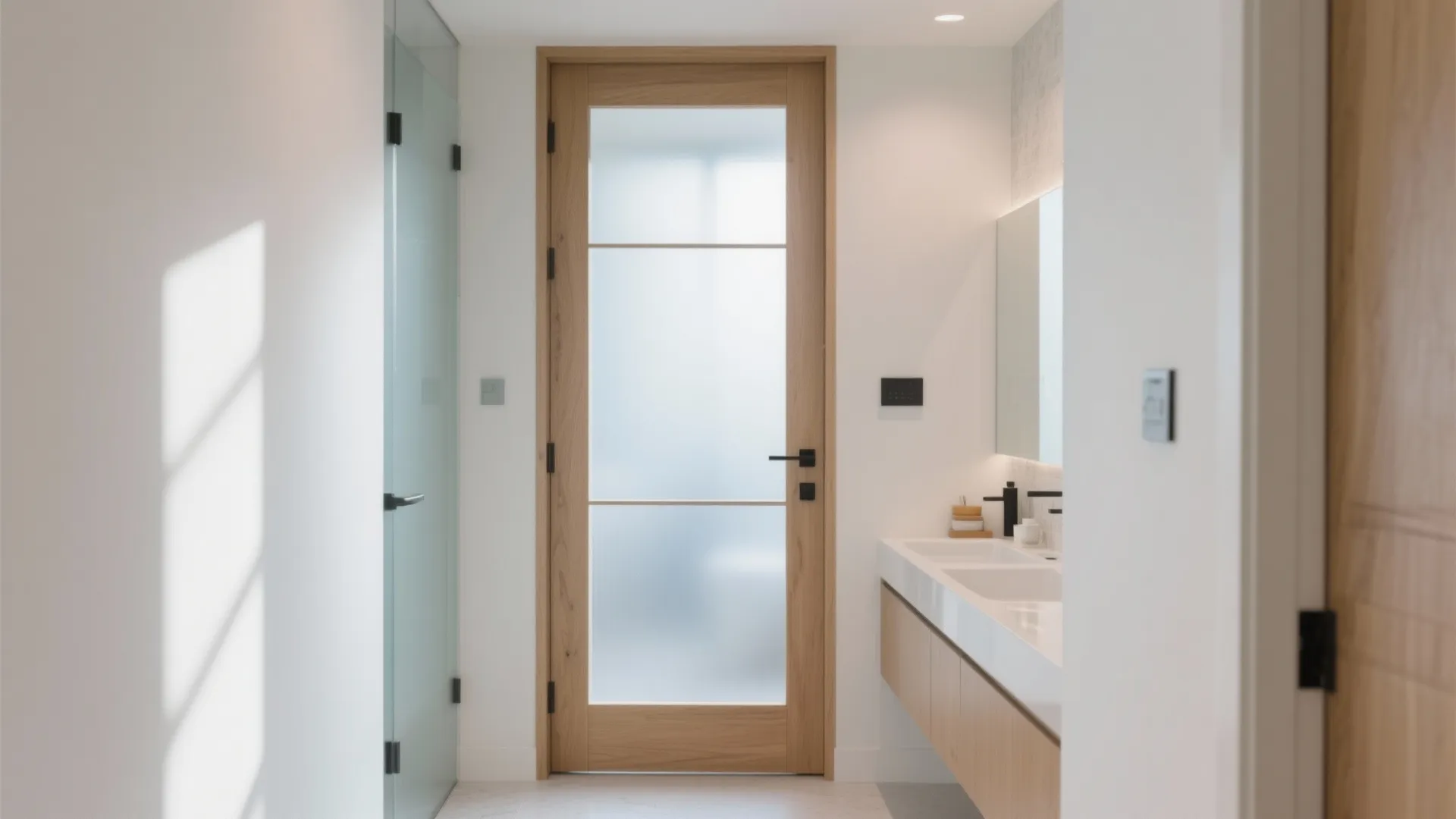 Frosted Glass Panel Door