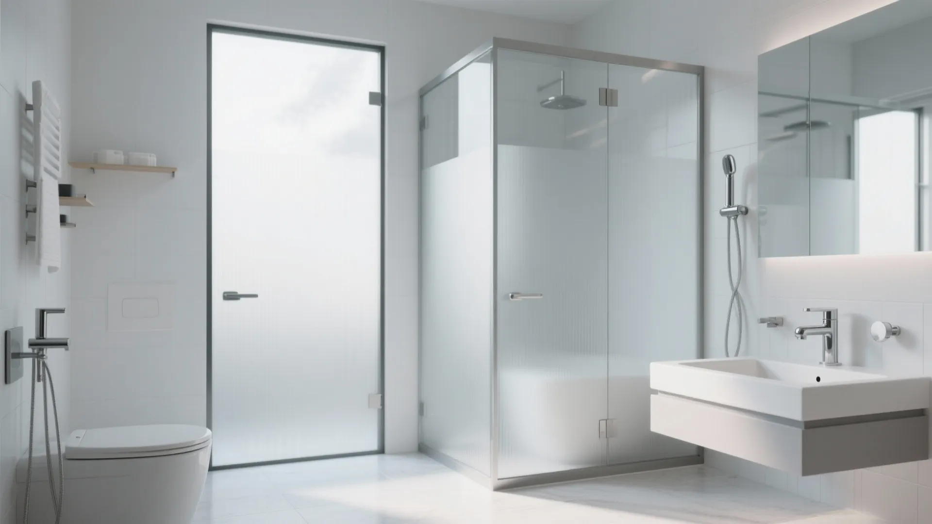 Frosted Glass Panel Door