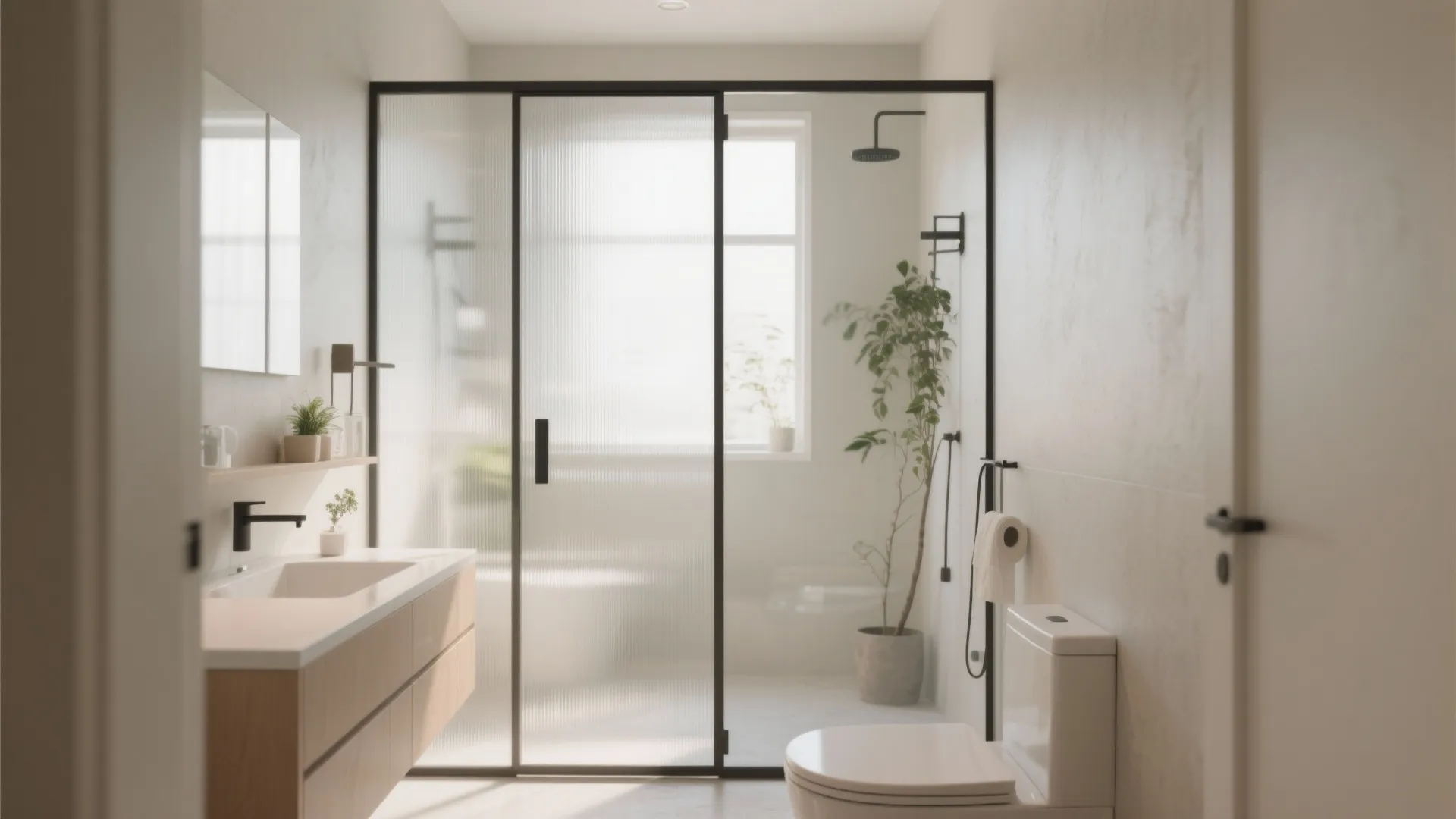 1. Frosted Glass for Privacy & Light