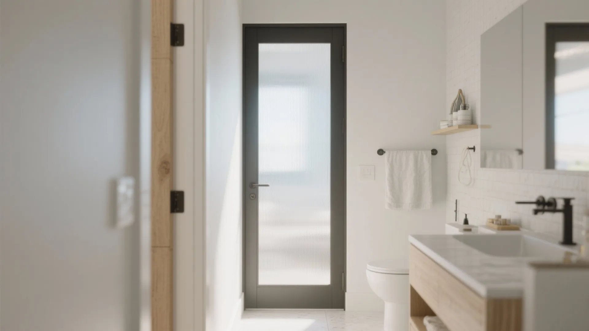 Frosted Glass Panel Door