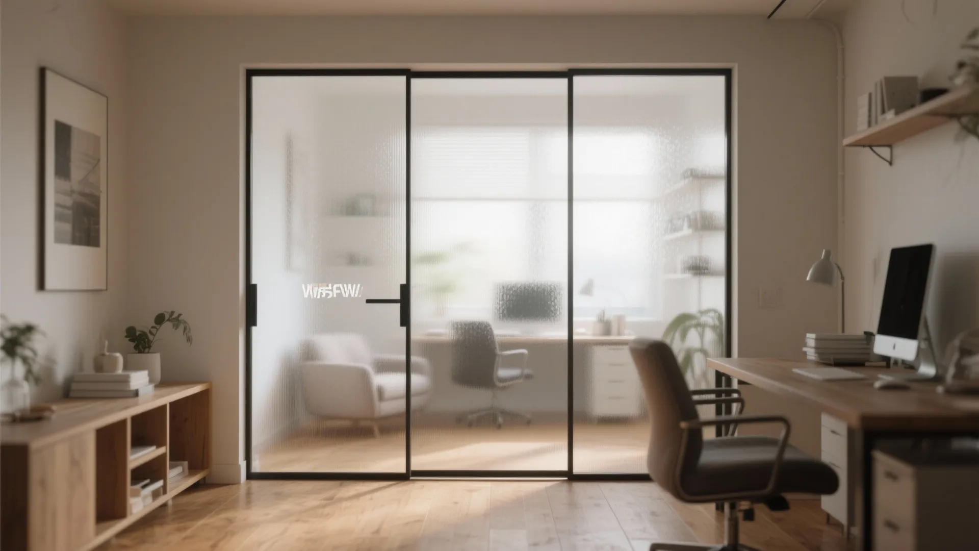 Frosted Glass Panel for Privacy and Light