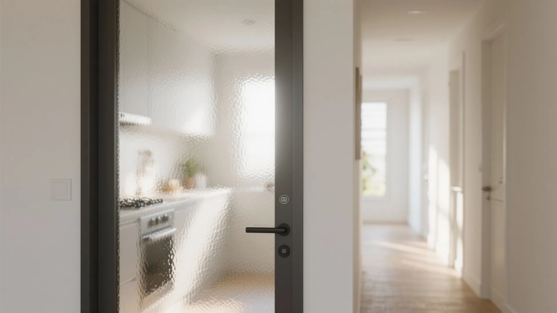 Idea 2: Frosted Glass Panel Door