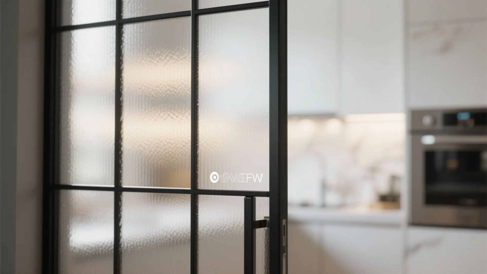 Frosted Glass with Framed Detailing