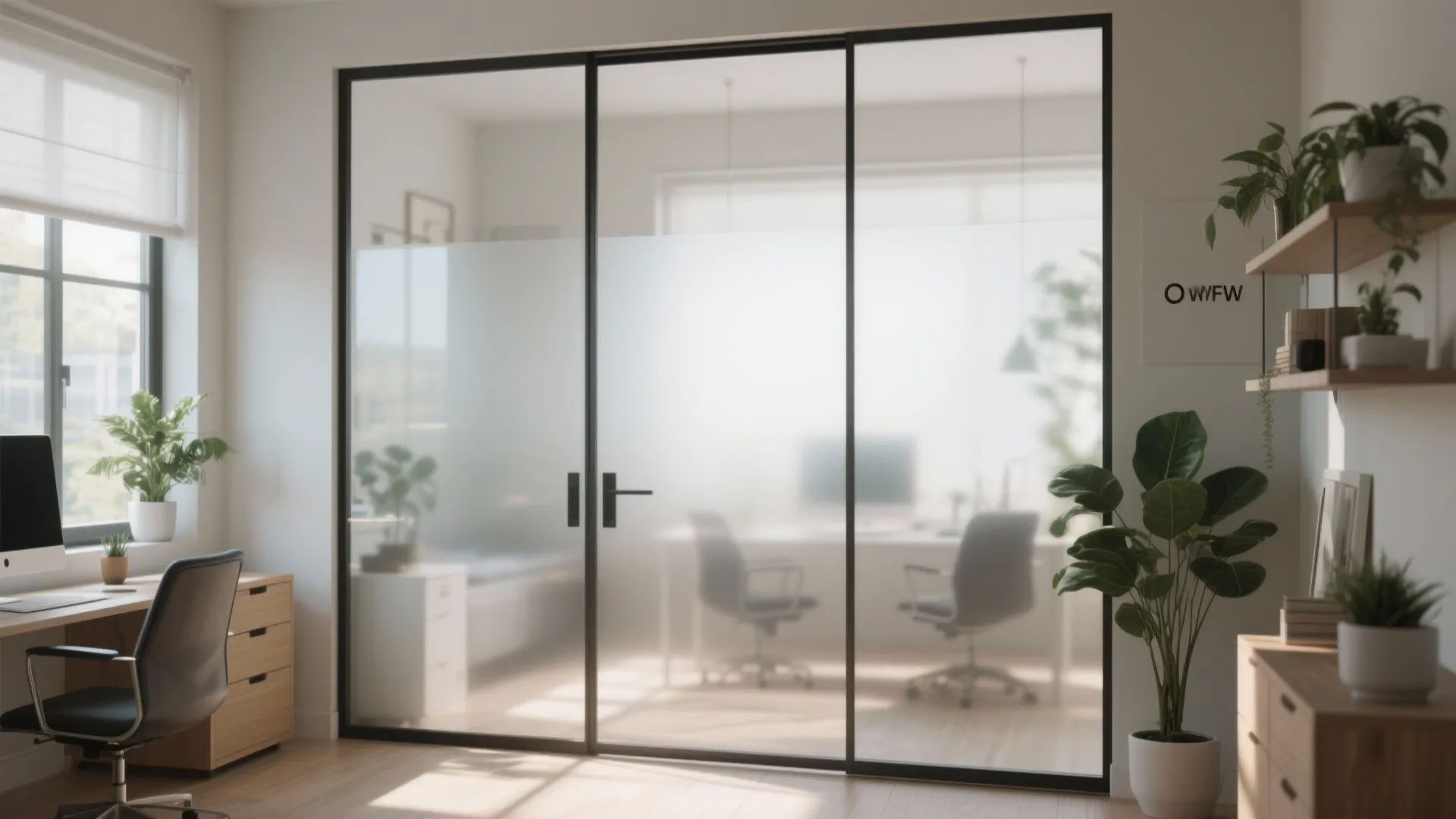 2. Frosted Glass Panels