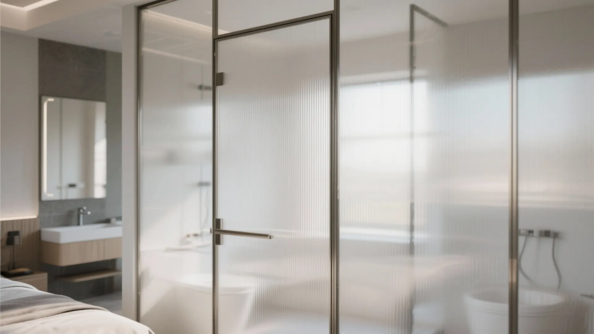 Frosted Glass Partitions for Privacy and Light