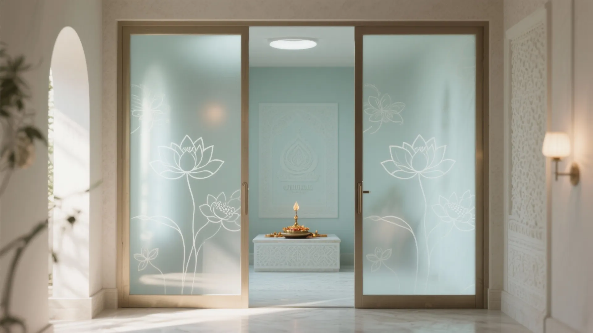 Minimal Frosted Glass Panels