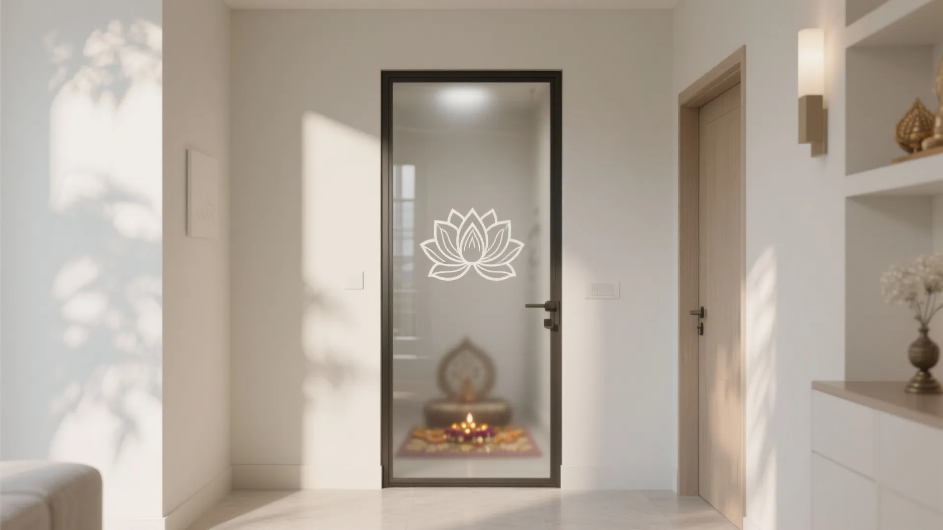 Minimalist Frosted Glass Serenity