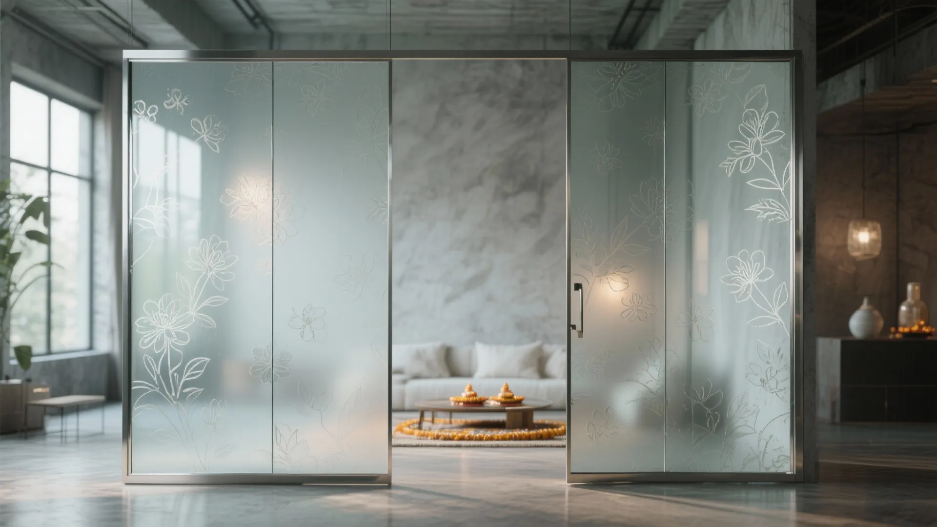 Frosted Glass Divider