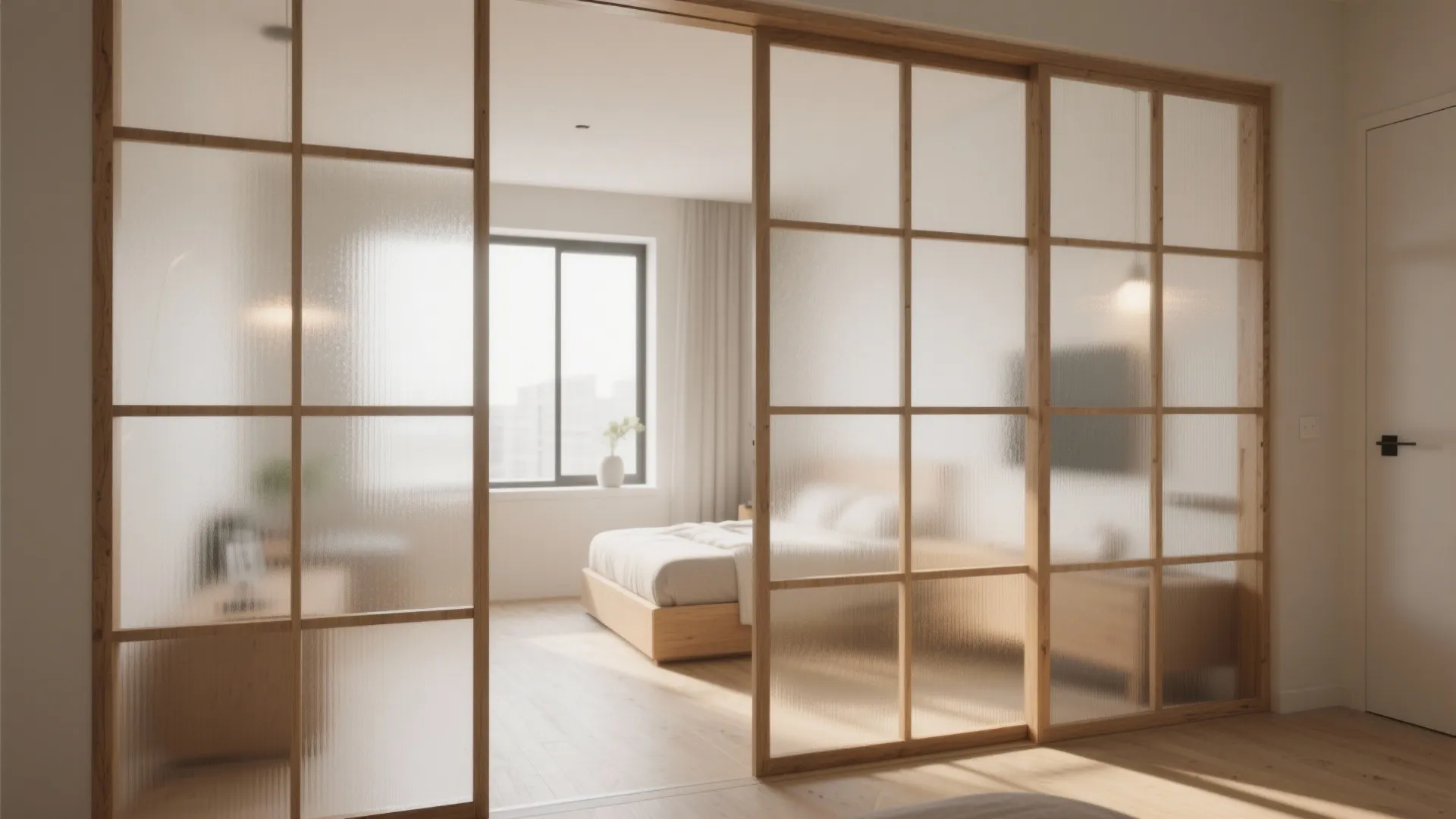 Minimalist Frosted Glass for Privacy