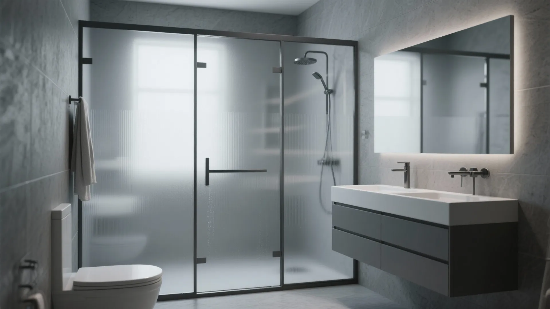 Frosted Glass Showers