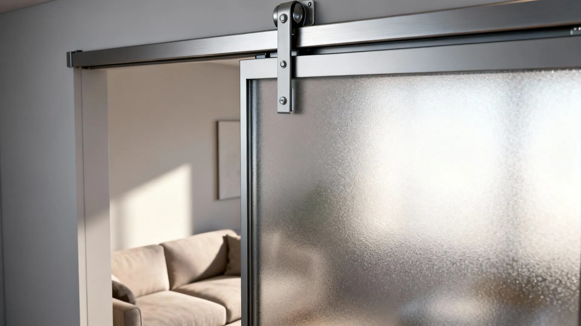 1. Frosted Glass Sliding Doors for Light and Privacy