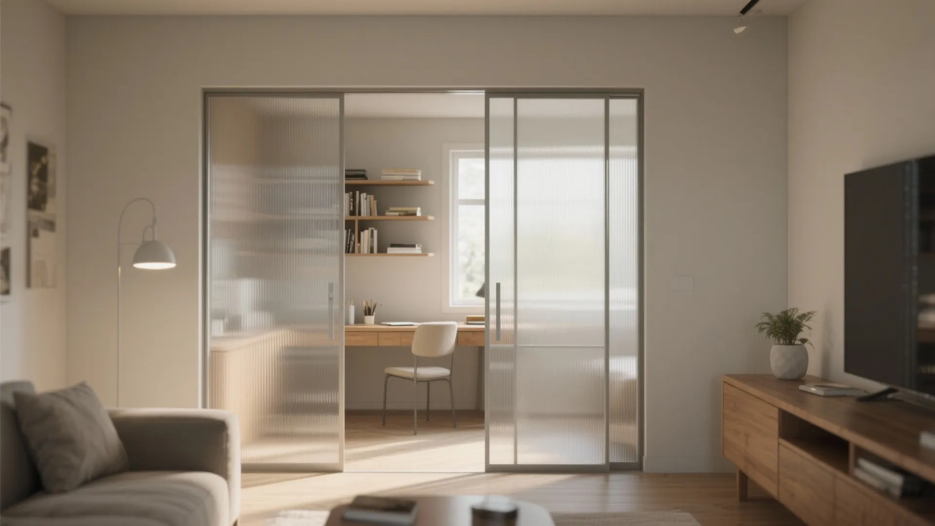 Glass Partition for Light Without Distractions