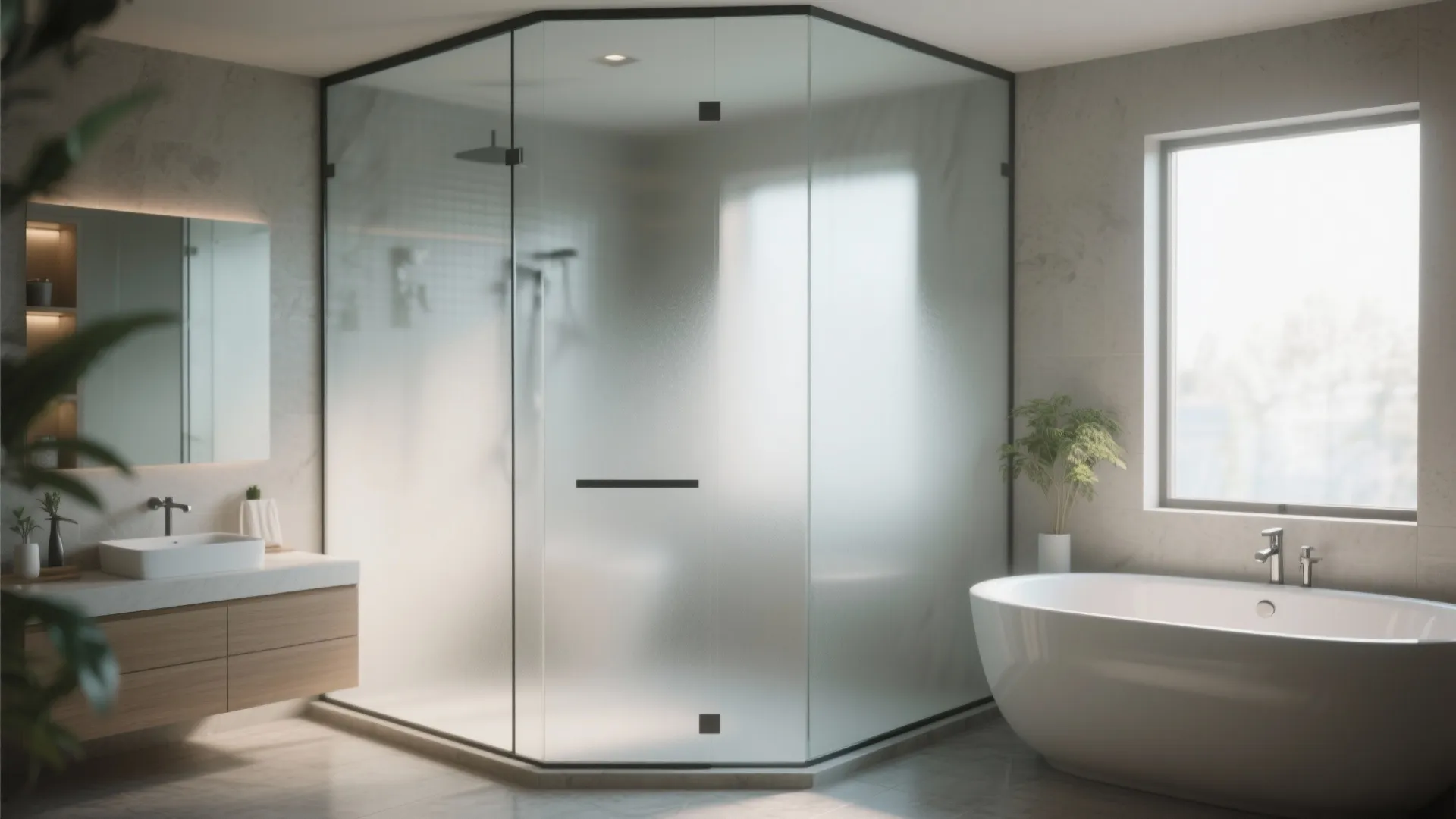 Tip 6: Frosted Glass Partition