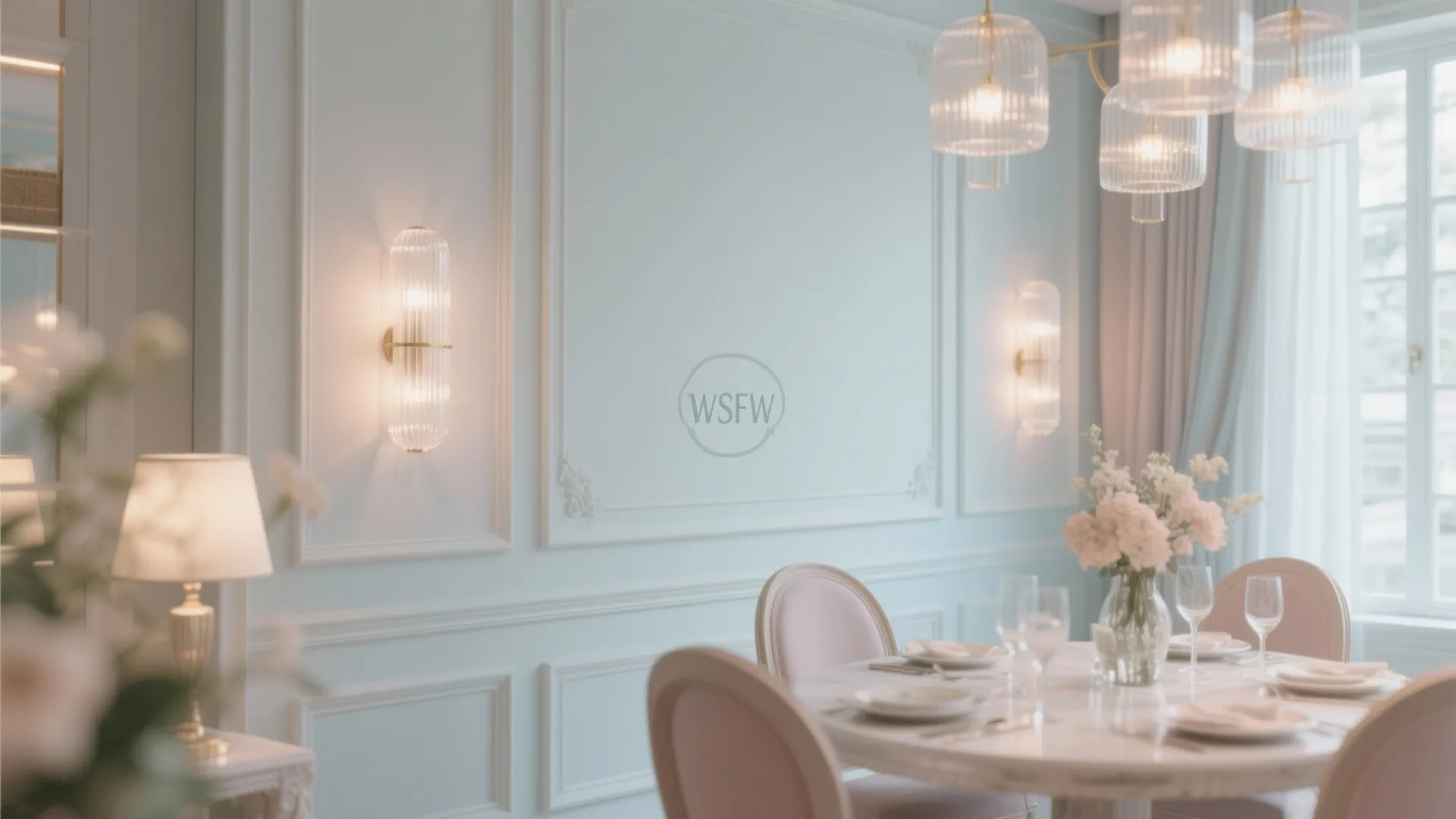 Glass shades for airy elegance