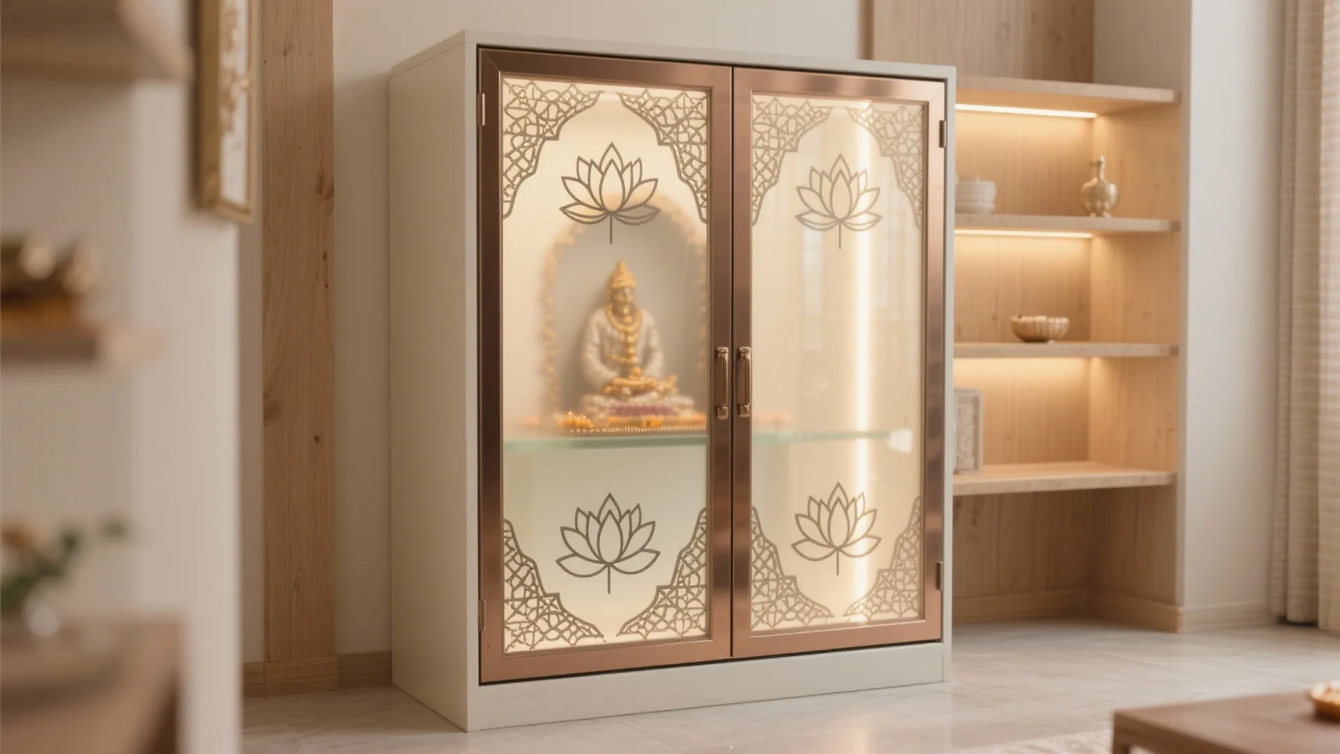 Frosted Glass with Jaali Motifs (Light, Not Exposure)