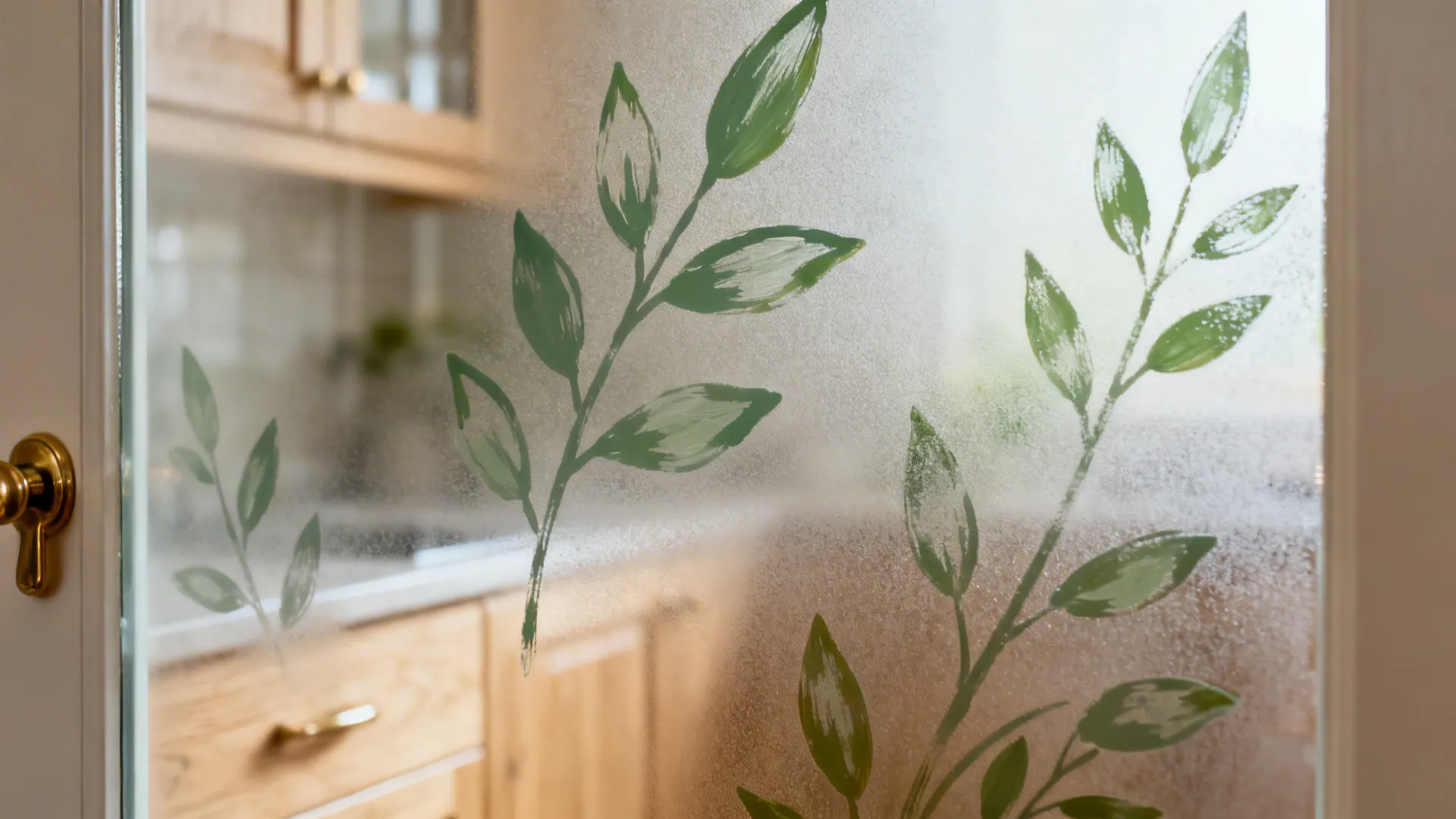 Frosted botanical silhouettes