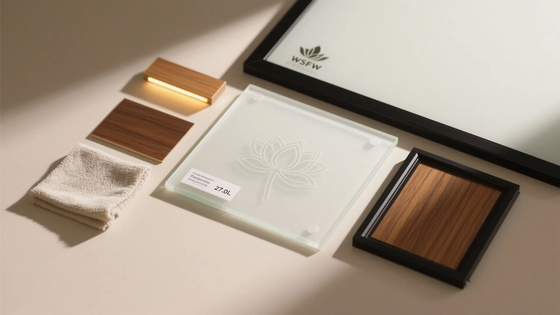 Frosted glass with sacred motifs