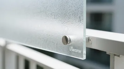 Frosted Glass Balcony Railing Detail – Modern Safety Meets Style