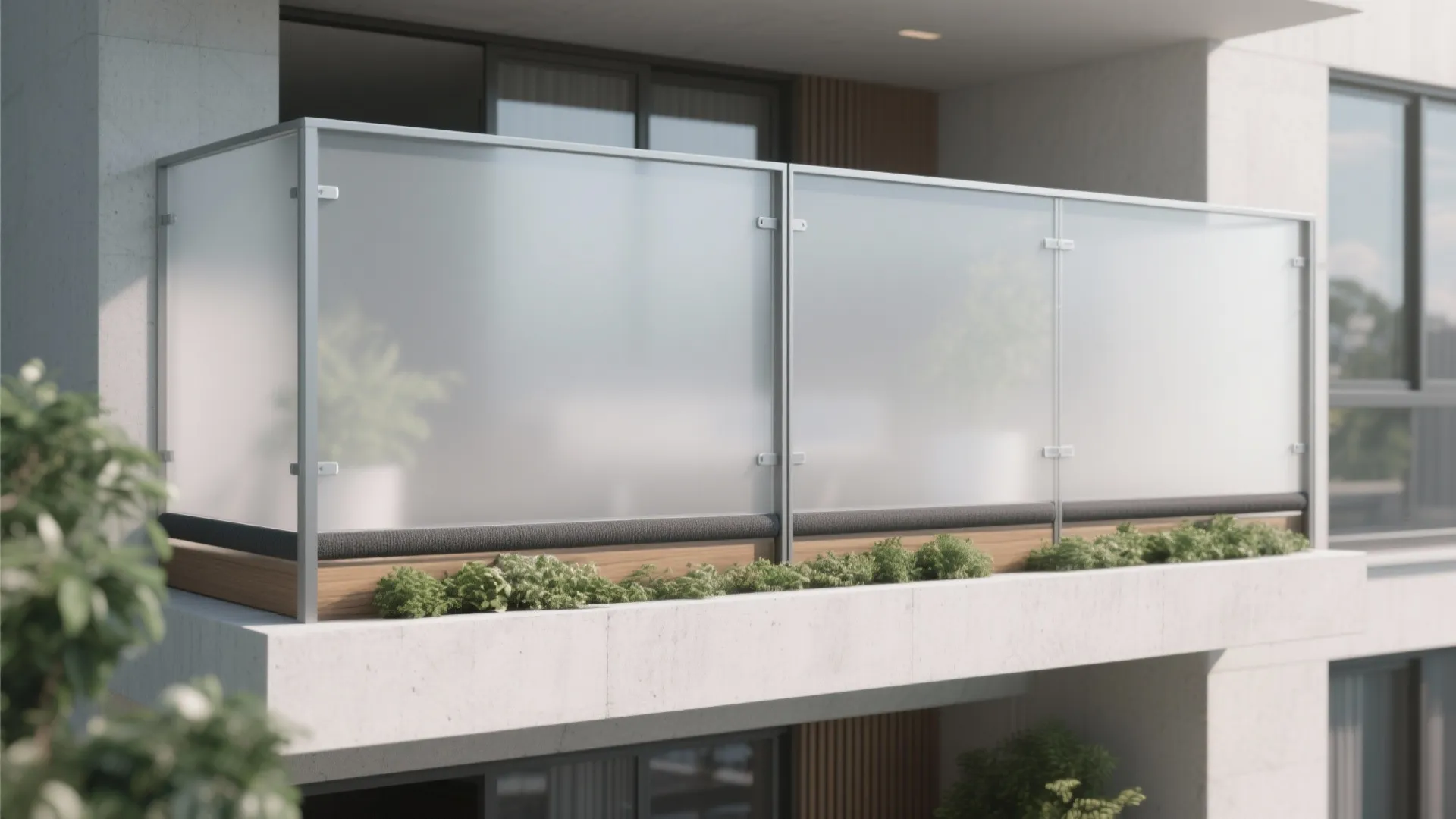 Frosted or Patterned Panels for Sleek Privacy