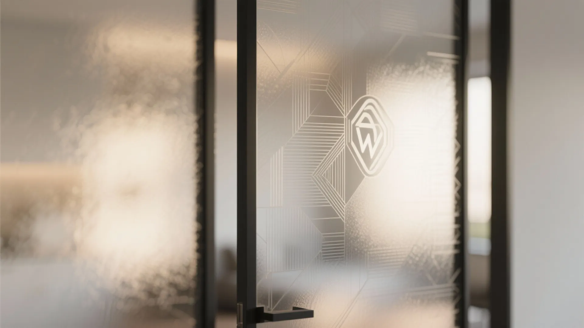 Frosted Glass with Pattern Etching
