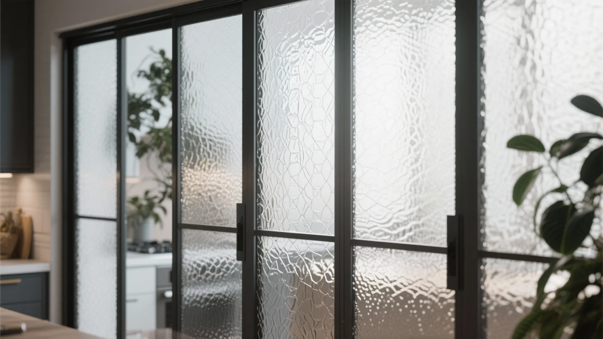 5. Combine frosted panels or patterned glass for privacy zones