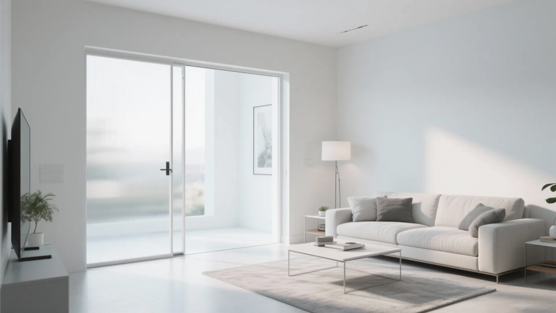 2. Frosted Glass Pocket Door