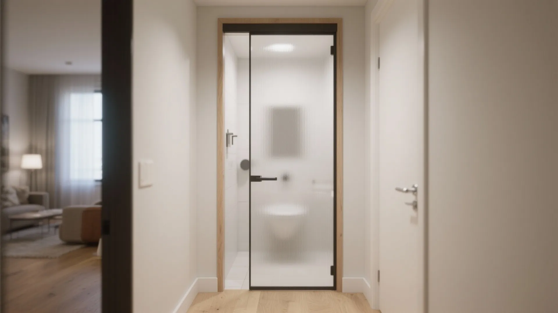 Frosted Glass Pocket Door for Light and Privacy