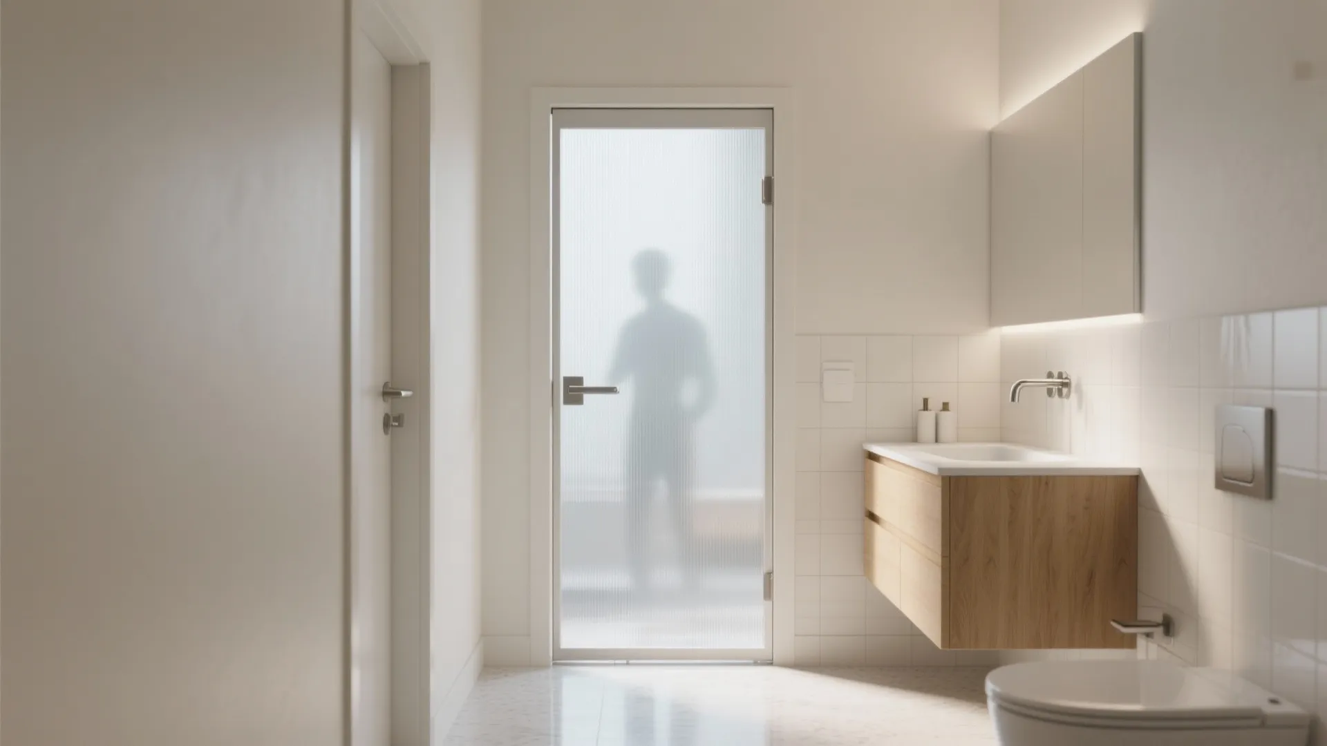 Frosted Glass Pocket Door