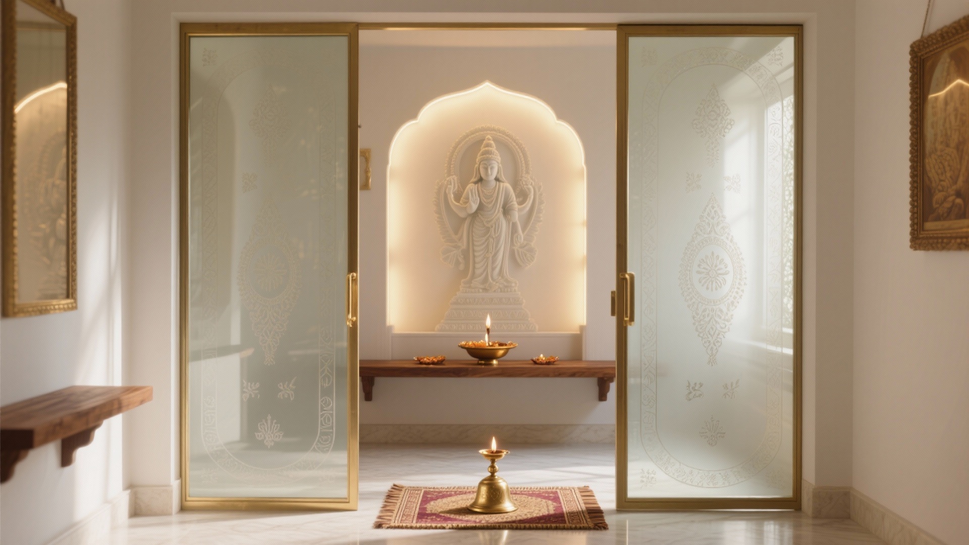 Pooja Room Glass Door Designs: Fix Privacy Without Losing Light