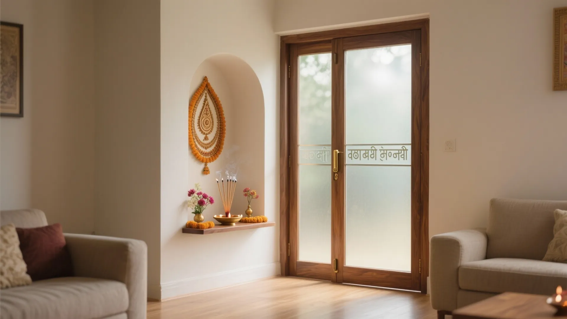 Frosted glass for privacy and glow