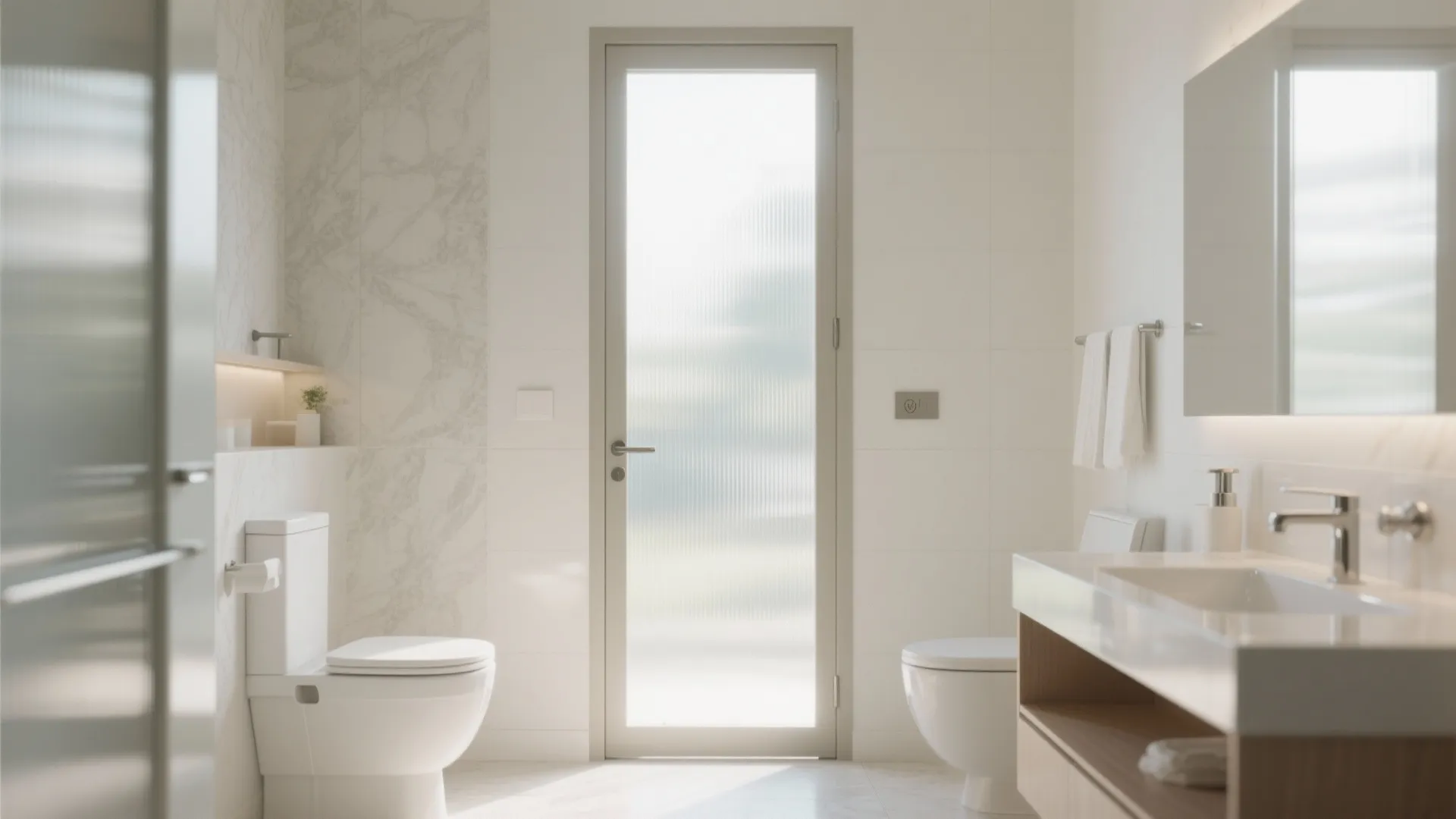 Frosted PVC Panel Door