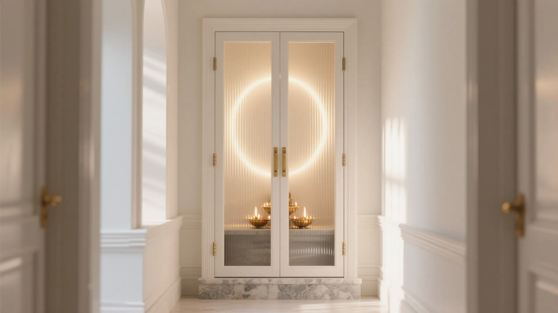 Frosted or Textured Glass Inserts in PVC Frames