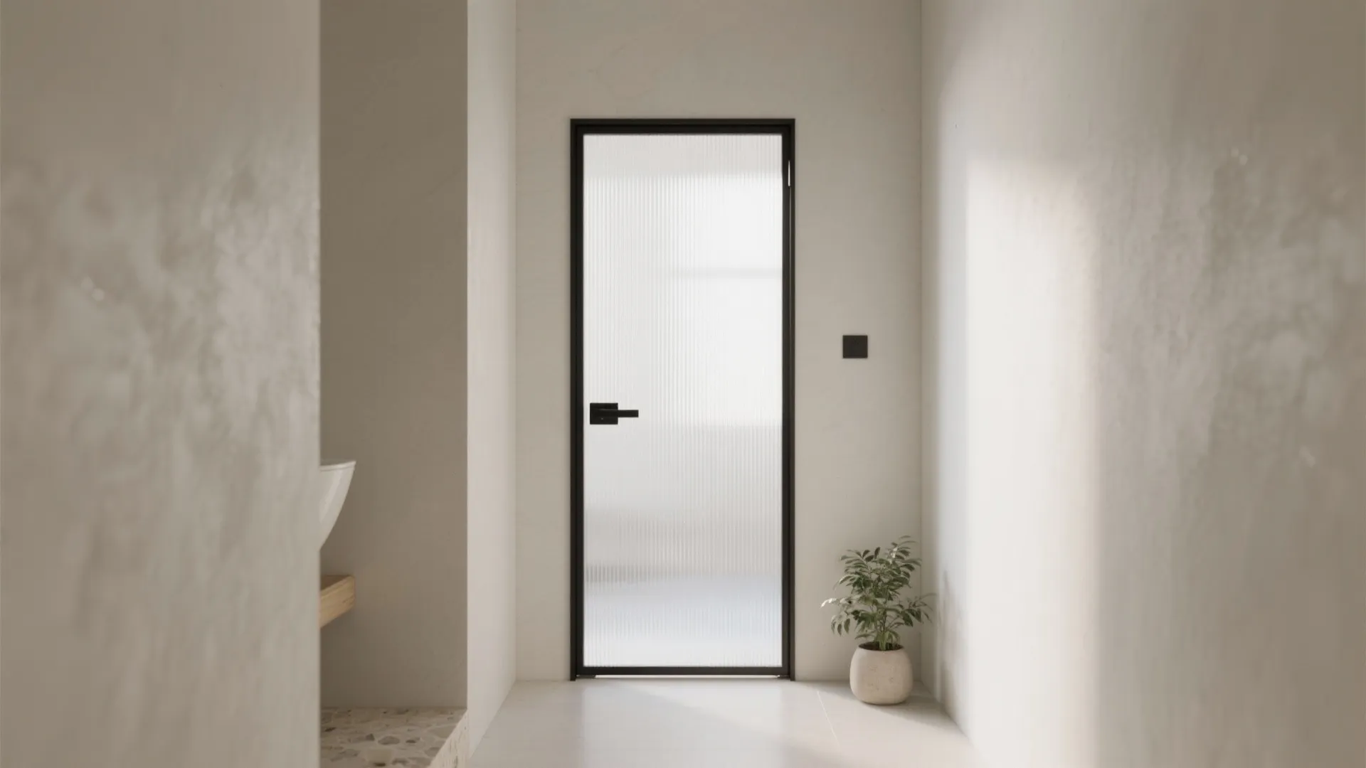 Frosted PVC Panel Door for Privacy and Light