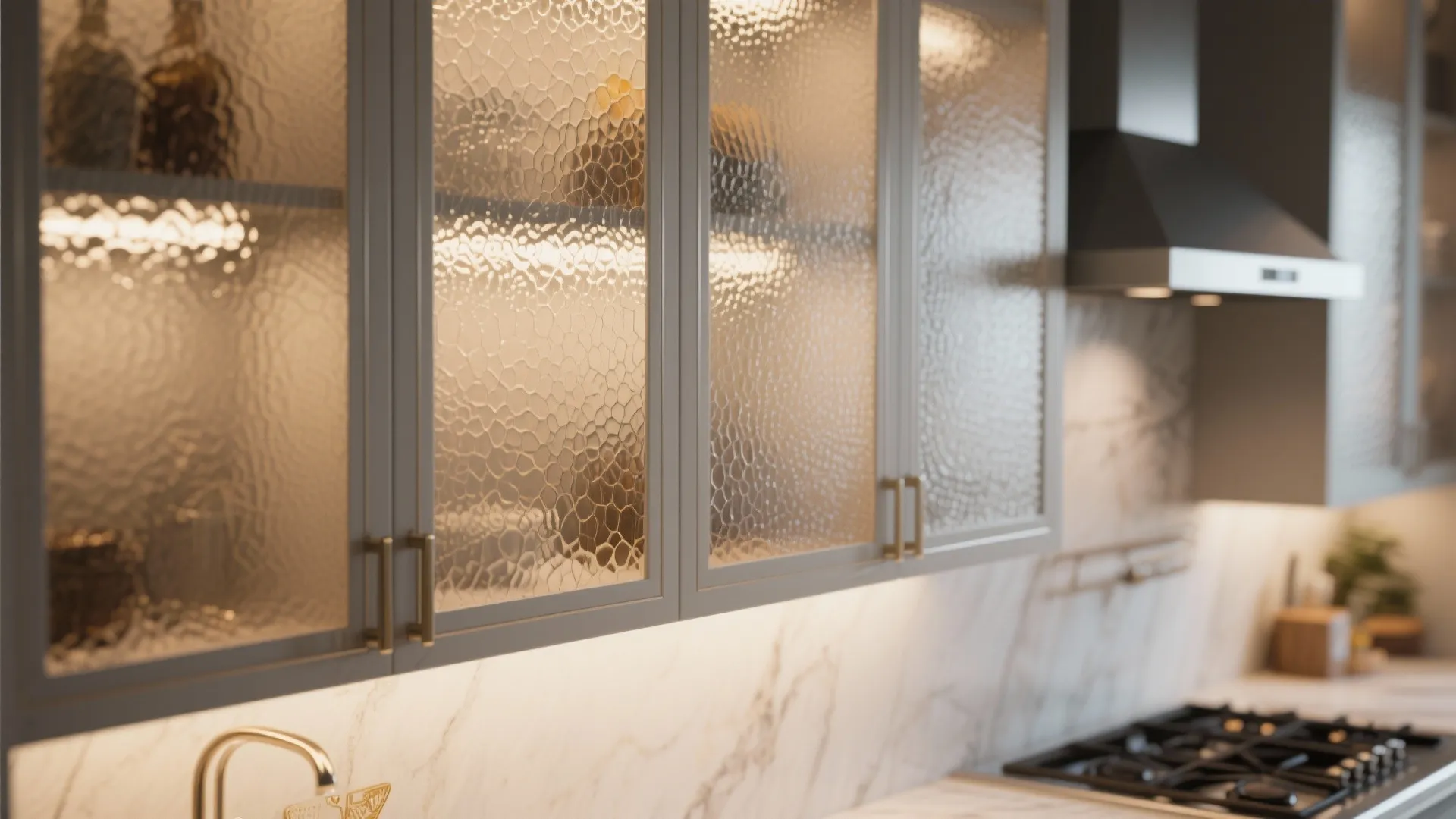 2. Frosted or seeded glass for semi-privacy