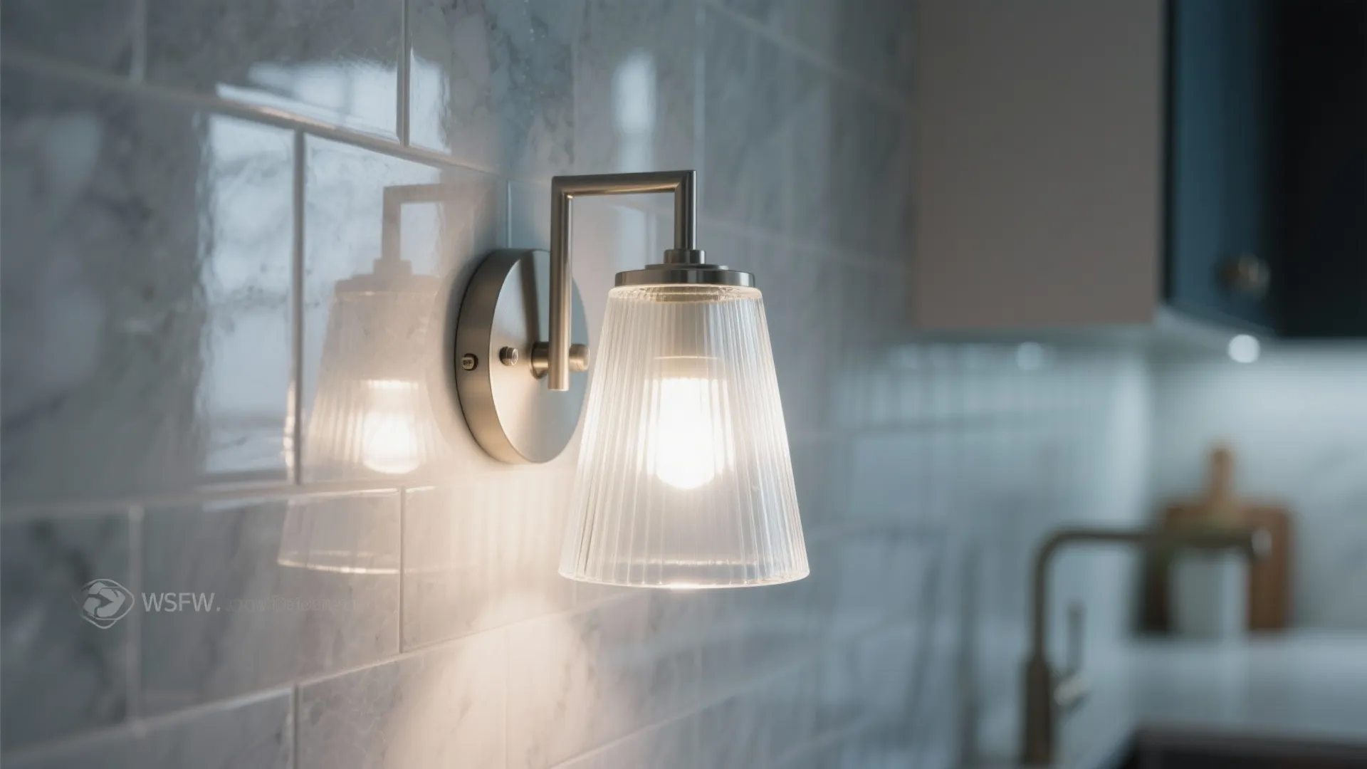 Frosted glass shades for glare-free prep