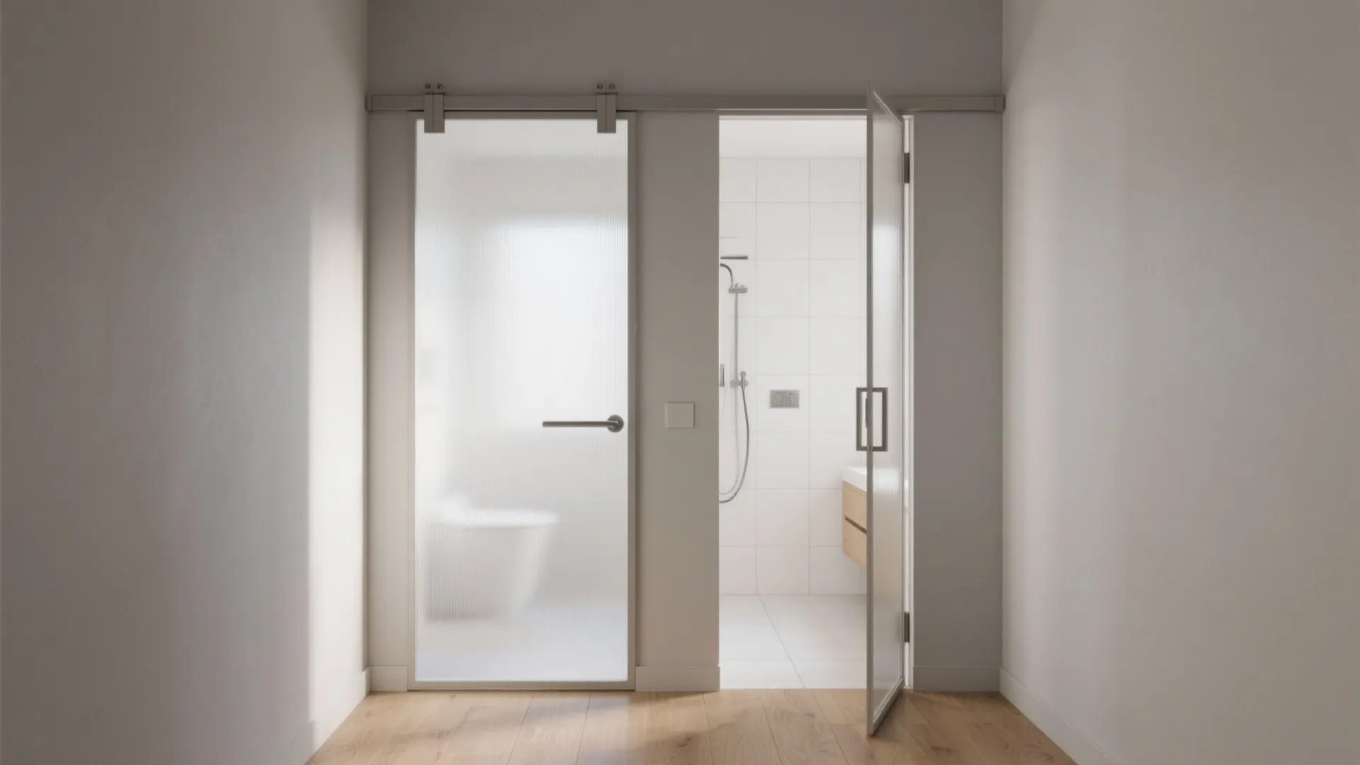 Frosted Glass Sliding Gate