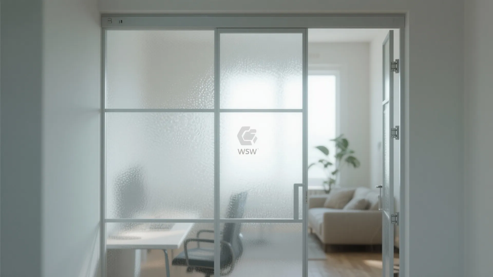 4. Glass or Frosted Sliding Doors to Keep Light Flowing