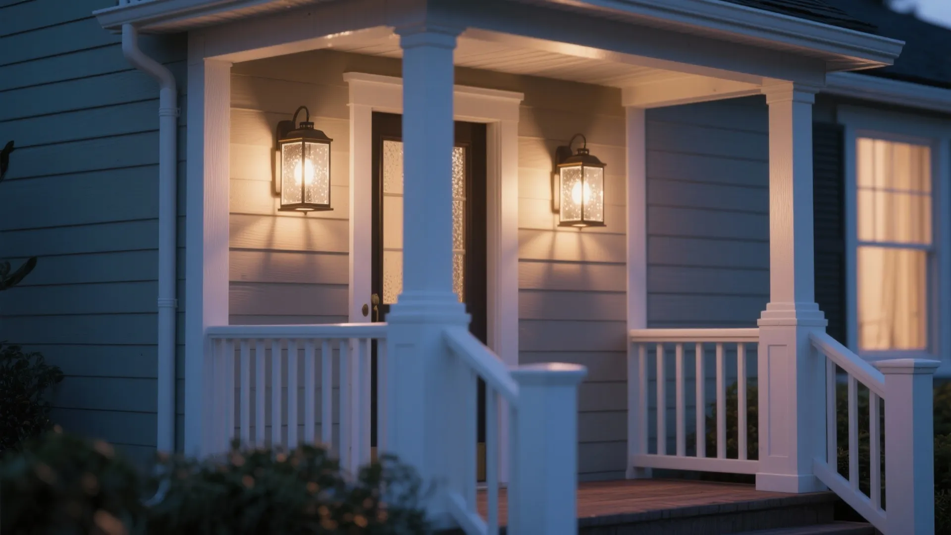 4. Wall-Mounted Lanterns with Frosted Diffusers