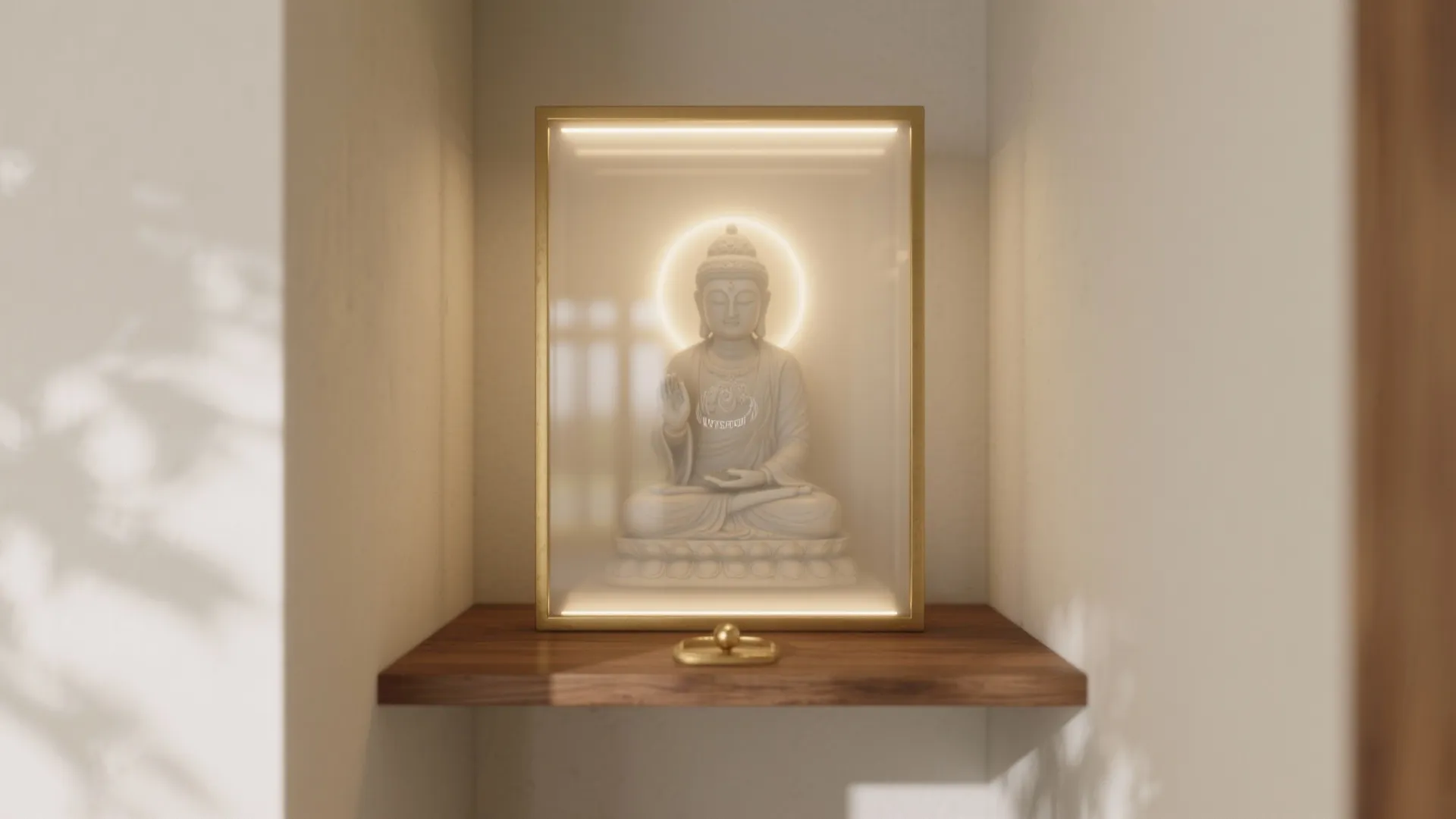 Translucent backdrop for an airy, sacred feel