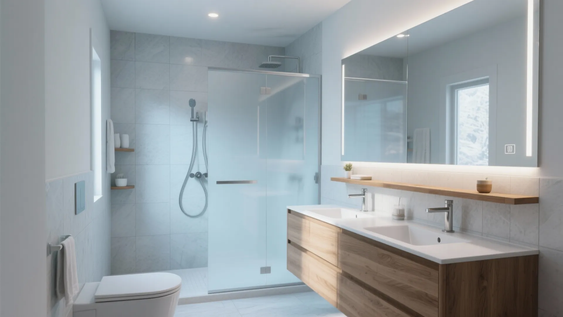 Frozen Bathroom Decor: 5 Chilly Ideas: Small-space frosty style made practical — five inspirations from a designer