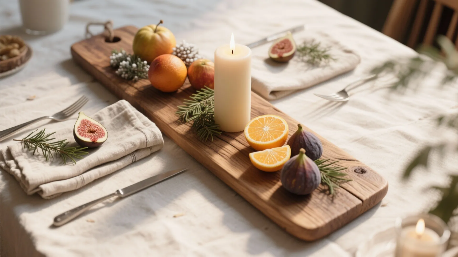 3. Seasonal Fruit & Candle Mix