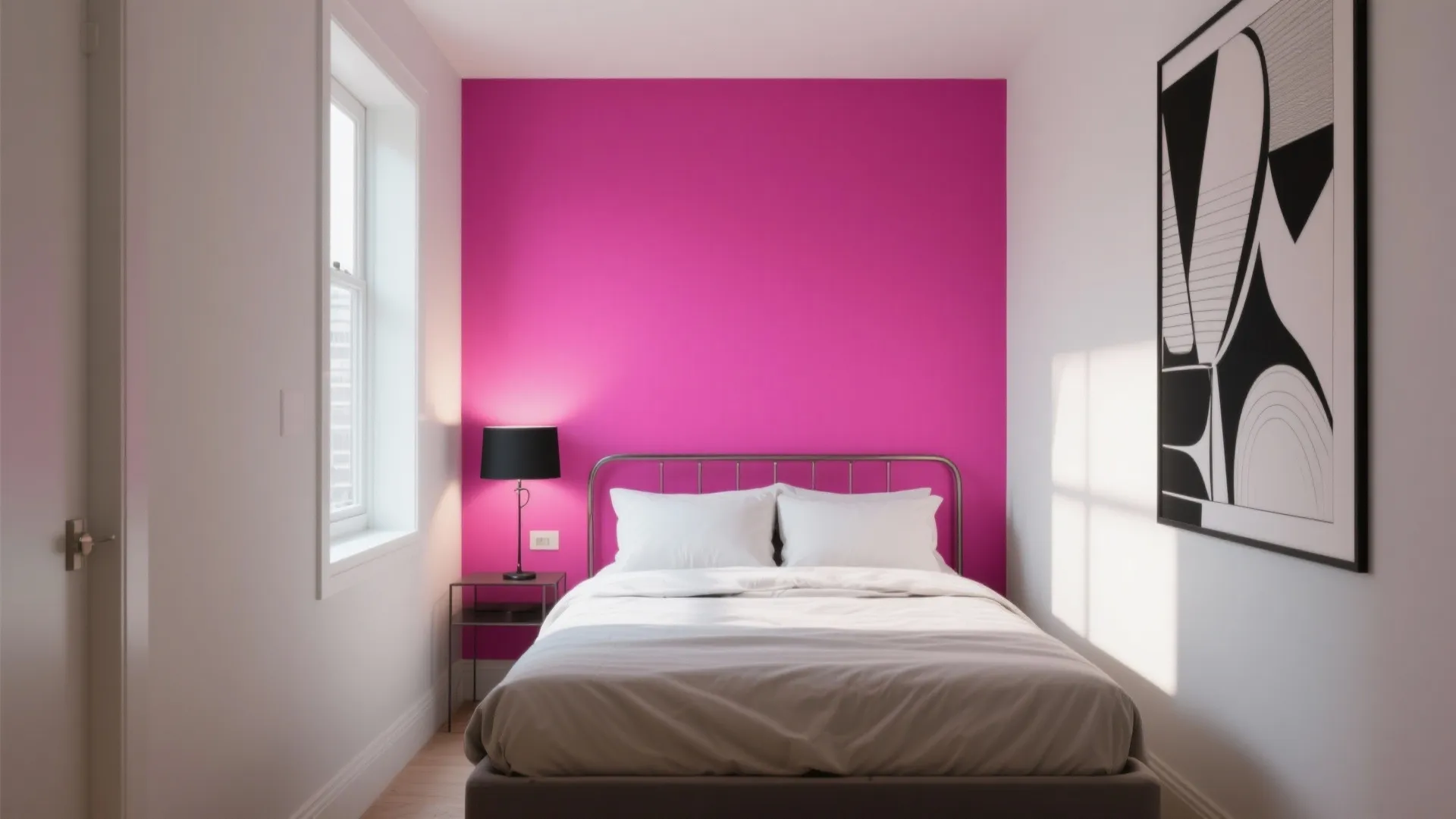 Bold Fuchsia Accent Wall for Energy